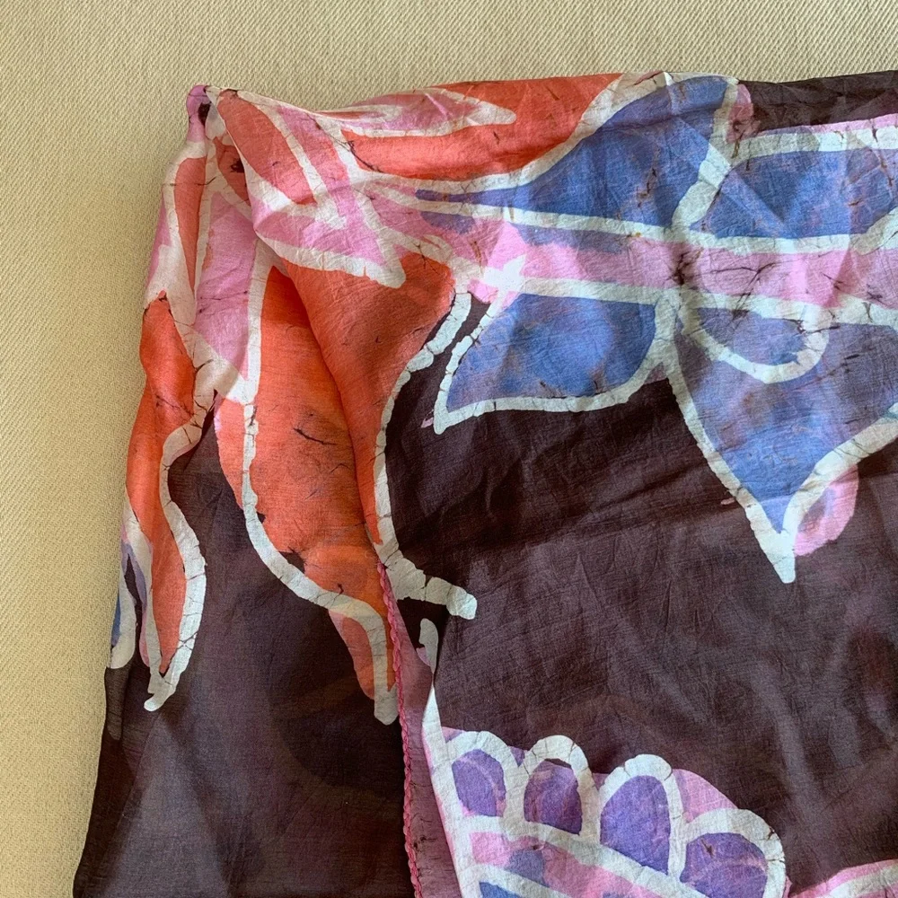 Silk Floral Scarf